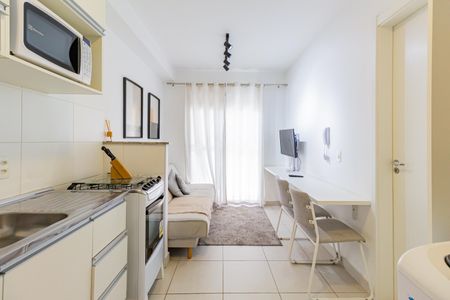 Sala/Cozinha de apartamento para alugar com 1 quarto, 30m² em Jardim Caravelas, São Paulo