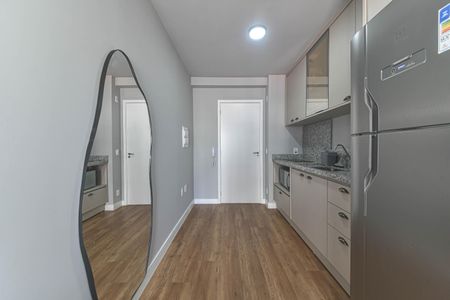 Cozinha de kitnet/studio à venda com 1 quarto, 27m² em Santo Amaro, São Paulo