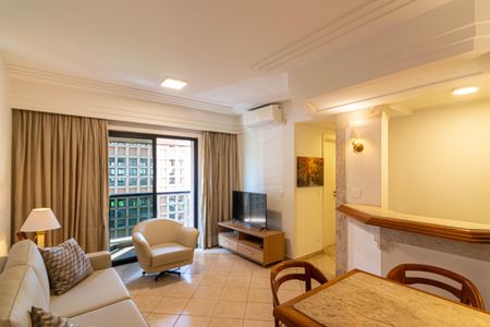 Sala de apartamento à venda com 1 quarto, 43m² em Jardim Paulistano, São Paulo