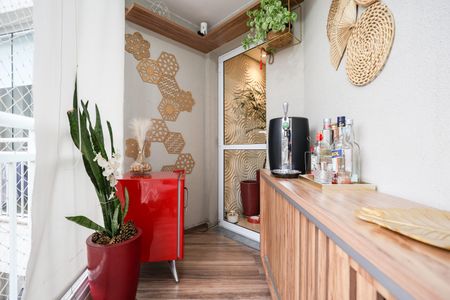 Varanda da Sala de apartamento à venda com 2 quartos, 51m² em Jardim Monte Alegre, Taboão da Serra