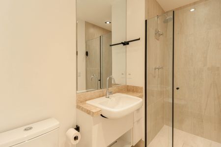 Studio para alugar com 24m², 1 quarto e sem vaga Studio para alugar com 24m², 1 quarto e sem vagaBanheiro