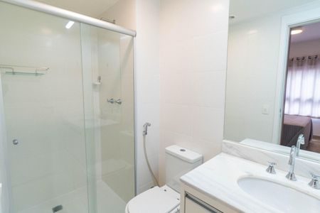 Banheiro da Suíte de apartamento para alugar com 1 quarto, 47m² em Vila Clementino, São Paulo