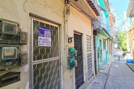 Casa para alugar com 65m², 1 quarto e sem vagaFachada casa com placa