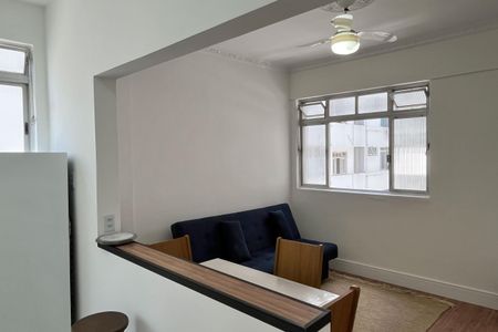 Sala de apartamento para alugar com 1 quarto, 48m² em Boqueirão, Santos