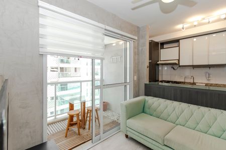 Sala de apartamento para alugar com 1 quarto, 37m² em Santo Amaro, São Paulo