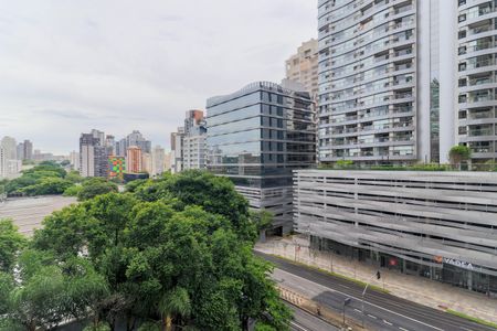 Vista da Varanda de apartamento à venda com 1 quarto, 50m² em Brooklin, São Paulo