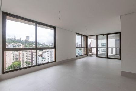 Sala de apartamento à venda com 3 quartos, 107m² em Santo Antônio, Belo Horizonte