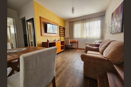 Sala de apartamento à venda com 1 quarto, 50m² em Campo Belo, São Paulo