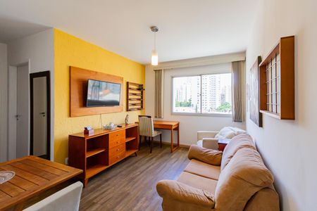 Sala de apartamento à venda com 1 quarto, 50m² em Campo Belo, São Paulo