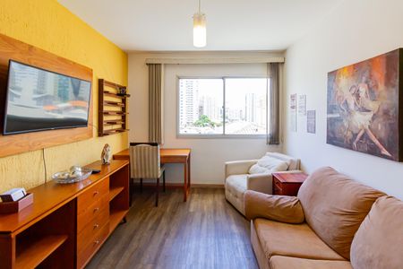 Sala de apartamento à venda com 1 quarto, 50m² em Campo Belo, São Paulo