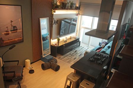 Sala de apartamento para alugar com 1 quarto, 70m² em Gonzaga, Santos