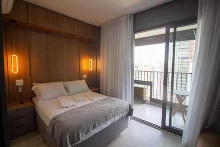 Sala / Quarto - Studio de kitnet/studio à venda com 1 quarto, 28m² em Cidade Monções, São Paulo