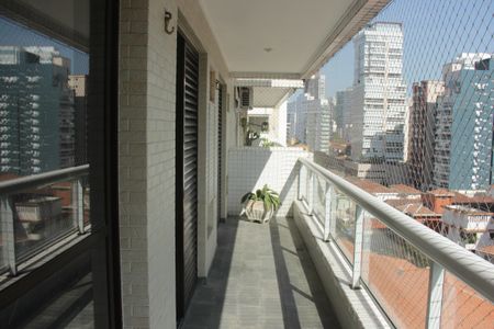 Varanda da Sala de apartamento para alugar com 2 quartos, 90m² em Macuco, Santos