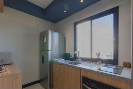 Cozinha de kitnet/studio à venda com 1 quarto, 24m² em Vila Mariana, São Paulo