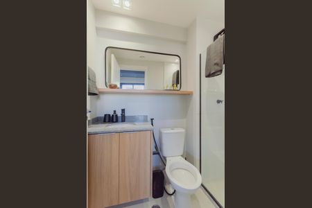 Banheiro de kitnet/studio à venda com 1 quarto, 24m² em Vila Mariana, São Paulo