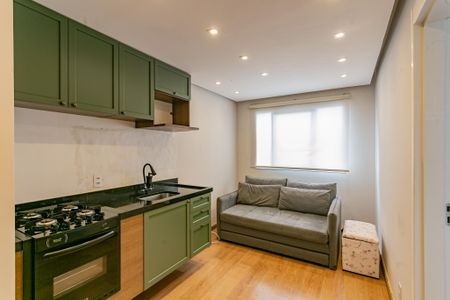 Sala e cozinha de apartamento para alugar com 1 quarto, 37m² em Sacoma, São Paulo