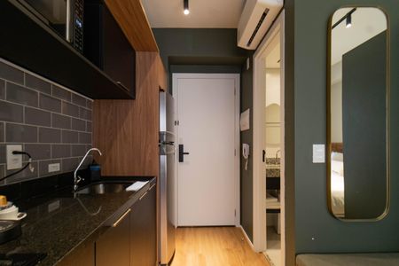 Studio para alugar com 24m², 1 quarto e sem vaga Studio para alugar com 24m², 1 quarto e sem vagaCozinha