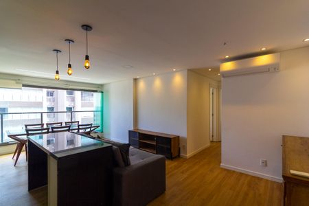 Sala integrada com Cozinha de apartamento à venda com 2 quartos, 70m² em Jardim das Acacias, São Paulo