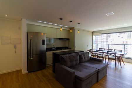 Sala integrada com Cozinha de apartamento à venda com 2 quartos, 70m² em Jardim das Acacias, São Paulo