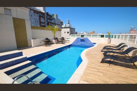 Área comum - Piscina de apartamento para alugar com 1 quarto, 59m² em Guilhermina, Praia Grande