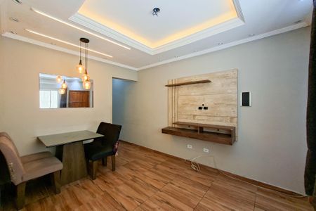 Sala de casa de condomínio para alugar com 2 quartos, 70m² em Vila Sonia, Praia Grande