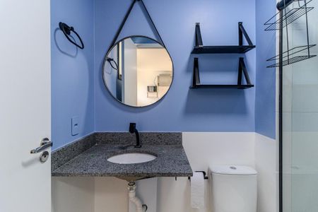 Studio para alugar com 24m², 1 quarto e sem vaga Studio para alugar com 24m², 1 quarto e sem vagaBanheiro