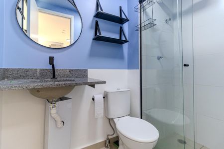 Studio para alugar com 24m², 1 quarto e sem vaga Studio para alugar com 24m², 1 quarto e sem vagaBanheiro