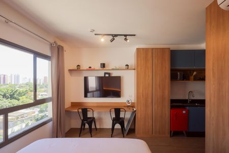 Quarto - Sala  vista de kitnet/studio para alugar com 1 quarto, 25m² em Brooklin, São Paulo