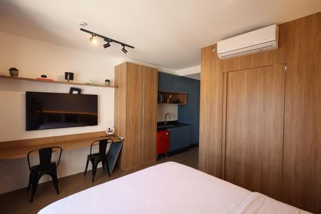 Quarto - Sala Quarto - Sala  de kitnet/studio para alugar com 1 quarto, 25m² em Brooklin, São Paulo