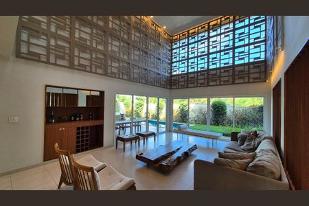 Sala de casa de condomínio para alugar com 4 quartos, 389m² em Swiss Park, Campinas