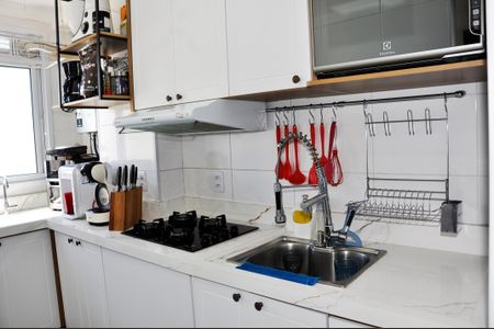 Apartamento para alugar com 44m², 2 quartos e 1 vaga Apartamento para alugar com 44m², 2 quartos e 1 vagaDetalhe - Cozinha Americana