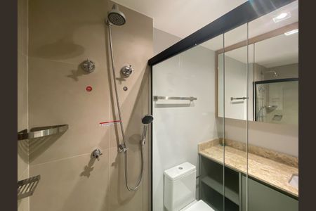 Studio para alugar com 30m², 1 quarto e sem vaga Studio para alugar com 30m², 1 quarto e sem vagaBanheiro