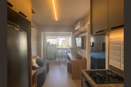 Sala de apartamento para alugar com 1 quarto, 26m² em Vila Olímpia, São Paulo