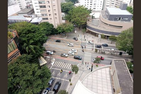 Vista da varanda de kitnet/studio para alugar com 1 quarto, 20m² em Pinheiros, São Paulo