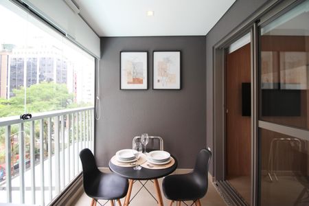 Studio à venda com 26m², 1 quarto e sem vagaVaranda