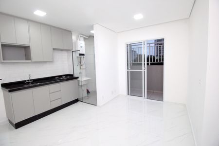 Sala/Cozinha de apartamento para alugar com 2 quartos, 47m² em Jardim, Santo André