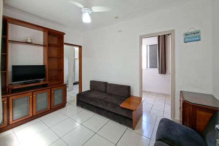 Sala de apartamento para alugar com 1 quarto, 35m² em Boqueirão, Praia Grande