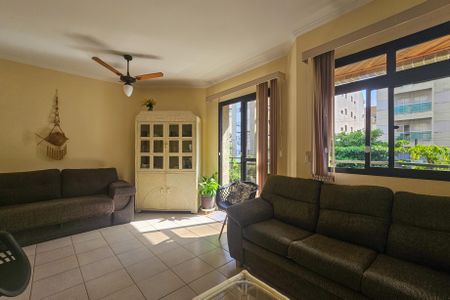 Sala de apartamento para alugar com 3 quartos, 121m² em Balneario Cidade Atlantica, Guarujá