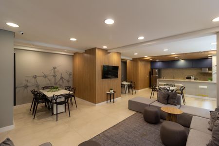 Apartamento para alugar com 33m², 1 quarto e sem vaga Apartamento para alugar com 33m², 1 quarto e sem vagaÁrea comum - Salão de festas