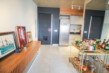 Sala de apartamento para alugar com 1 quarto, 71m² em Panamby, São Paulo
