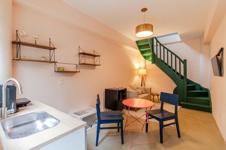 Sala/Cozinha de apartamento para alugar com 1 quarto, 30m² em Jardim Paulista, São Paulo