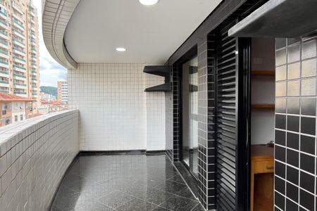 Varanda de apartamento para alugar com 3 quartos, 127m² em Pompéia, Santos