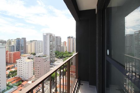 Studio para alugar com 26m², 1 quarto e sem vagaVaranda