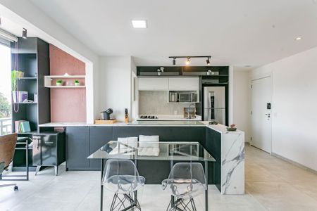 Sala de apartamento à venda com 1 quarto, 55m² em Vila Dom Pedro I, São Paulo