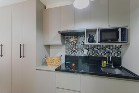 Cozinha de kitnet/studio para alugar com 1 quarto, 24m² em Chácara Klabin, São Paulo