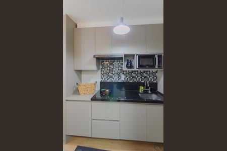 Cozinha de kitnet/studio para alugar com 1 quarto, 24m² em Chácara Klabin, São Paulo