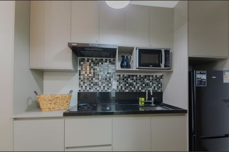 Cozinha de kitnet/studio para alugar com 1 quarto, 24m² em Chácara Klabin, São Paulo