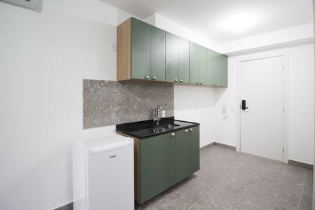 Cozinha de kitnet/studio para alugar com 1 quarto, 26m² em Vila Olímpia, São Paulo
