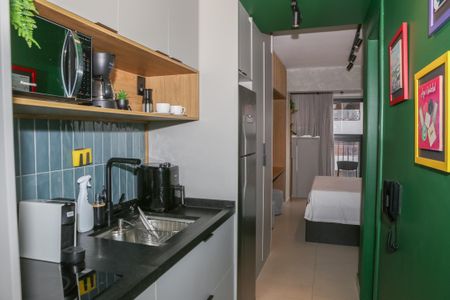 Studio à venda com 27m², 1 quarto e sem vagaCozinha