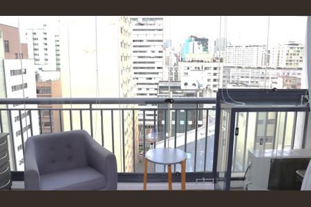 Studio à venda com 34m², 1 quarto e sem vagaVaranda